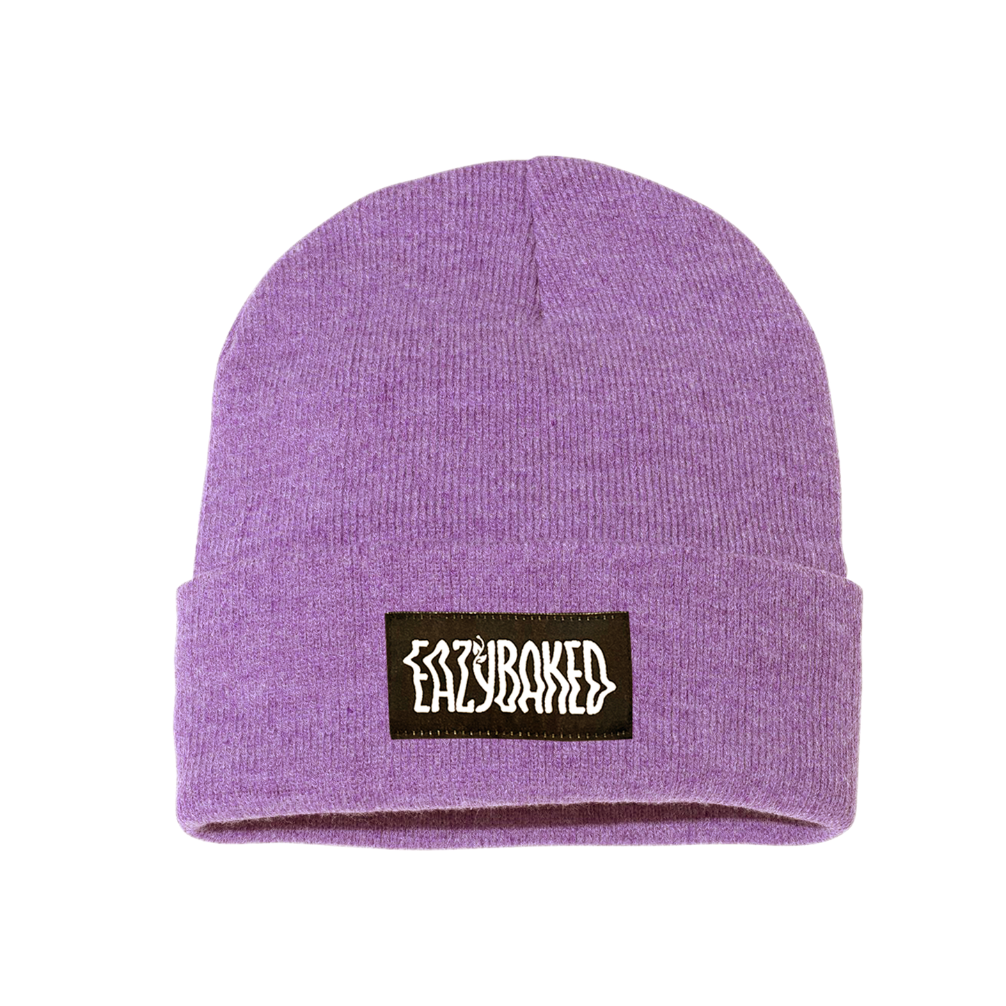 KNIT BEANIE IN HEATHER PURPLE